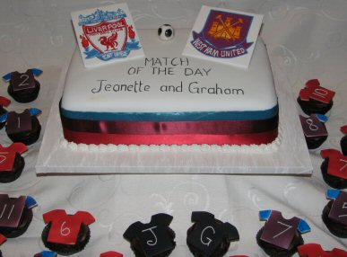 soccer wedding cake